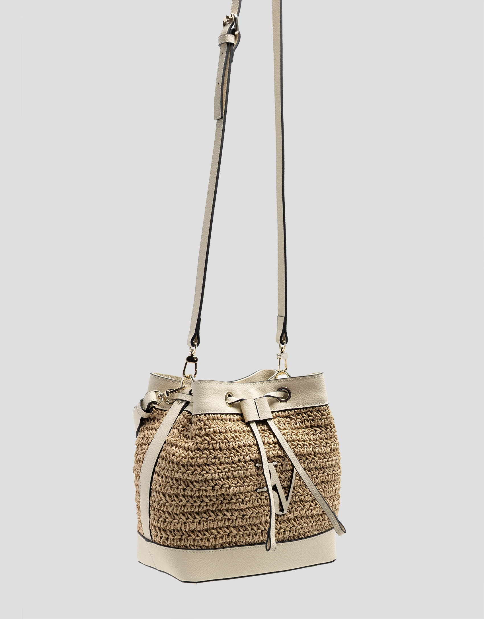 Jimena Bucket clutch bag in ecru - Woman | Roberto Verino