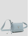 Bolso bandolera Lila mini piel azul claro | Roberto Verino