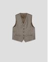 Dark mink wool faux plain waistcoat - Man | Roberto Verino