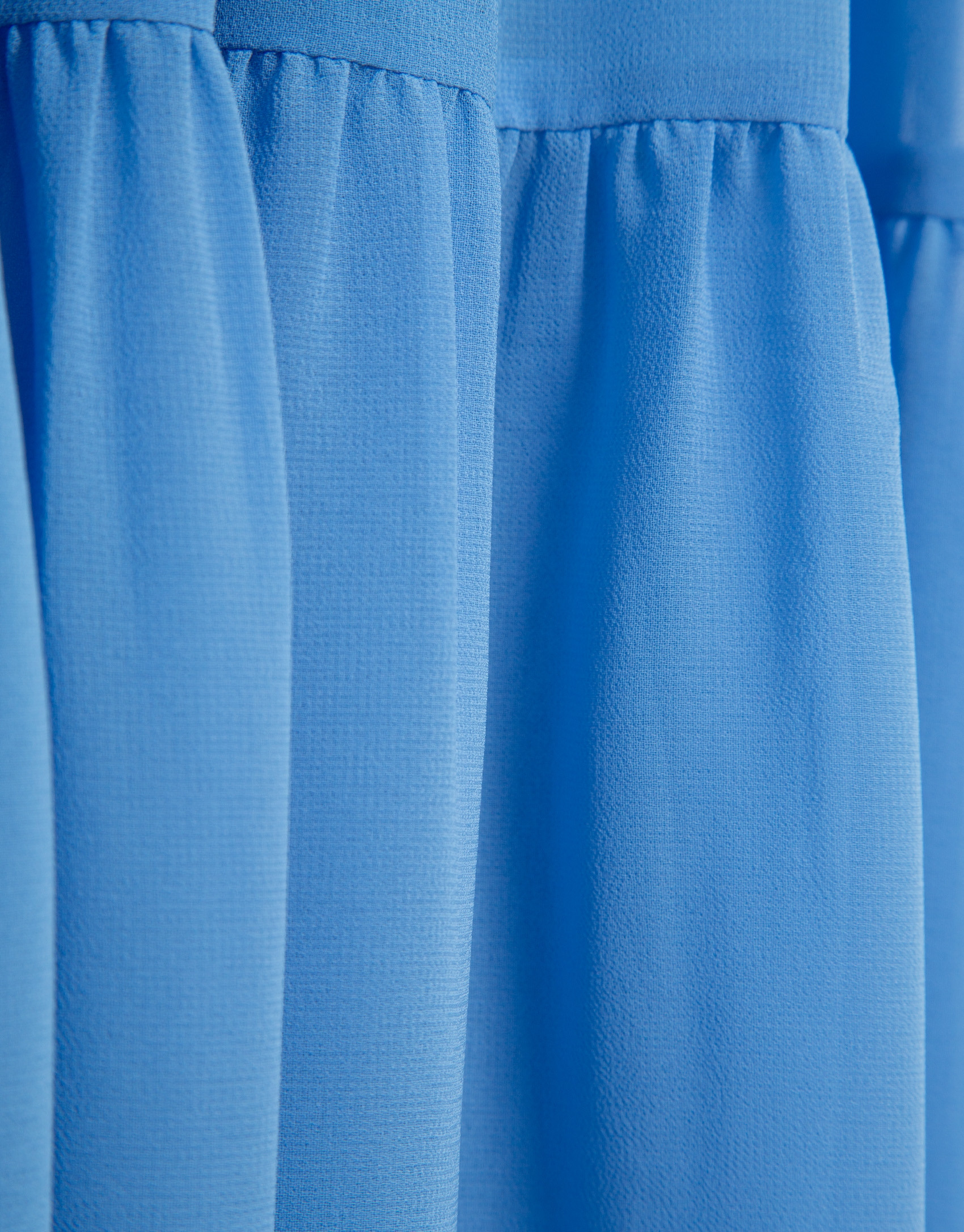 Vestido largo fruncido azul - Mujer - PV2026 | Roberto Verino