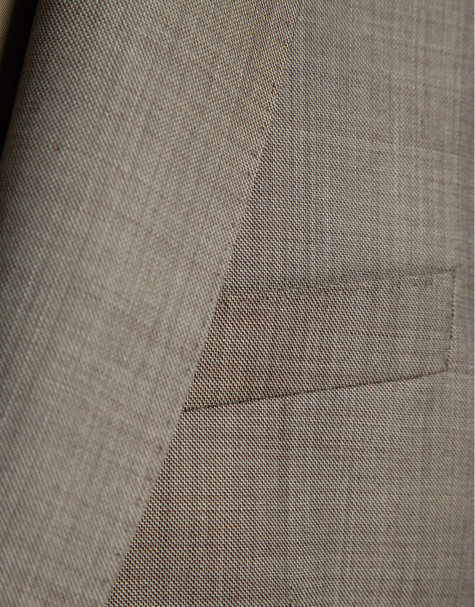 Traje half canvas slim fit falso liso visón ... | Roberto Verino