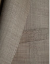 Half canvas slim fit suit in dark mink faux ... | Roberto Verino