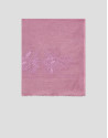 Pink linen/cotton scarf with floral print | Roberto Verino