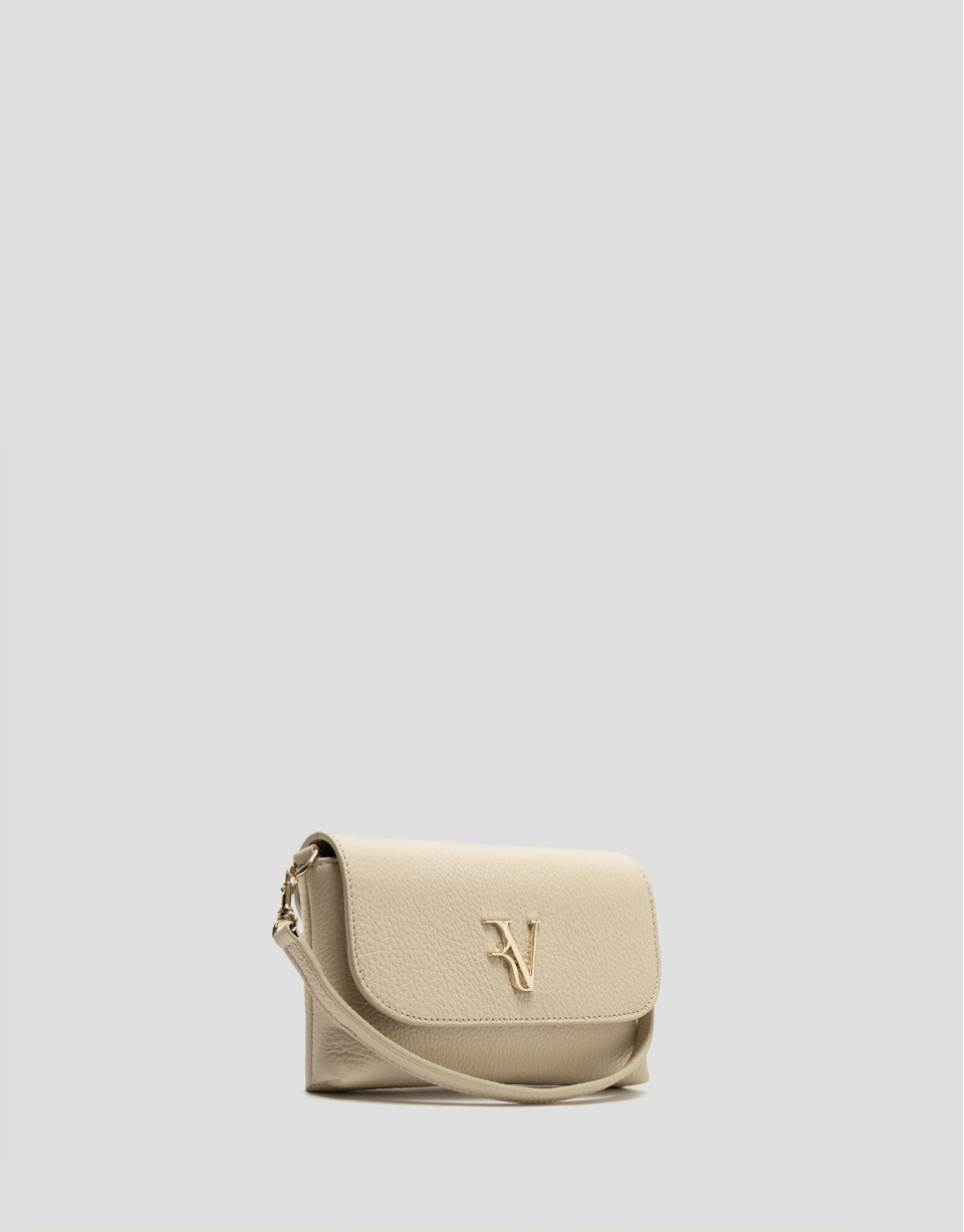 Rita beige leather handbag - Woman - SS2026 | Roberto Verino
