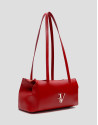Megan Zipper red leather shoulder bag - Woman | Roberto Verino