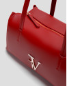 Bolso de hombro Megan Zipper piel rojo - Mujer | Roberto Verino