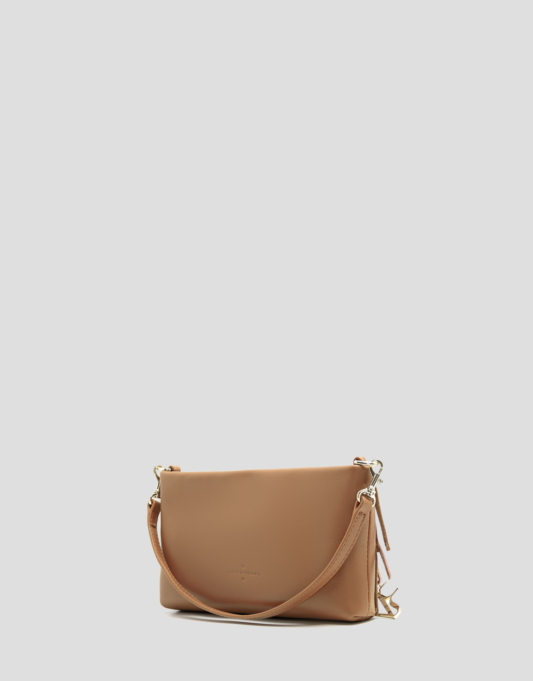 Bolso mini Chloe piel avellana con flecos | Roberto Verino
