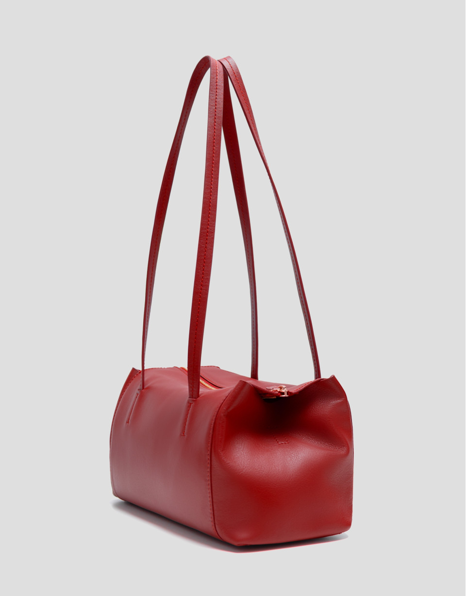 Bolso de hombro Megan Zipper piel rojo - Mujer | Roberto Verino