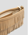 Bolso mini Chloe piel avellana con flecos | Roberto Verino