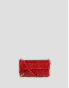 Mini Chloe bag in red leather with fringe | Roberto Verino