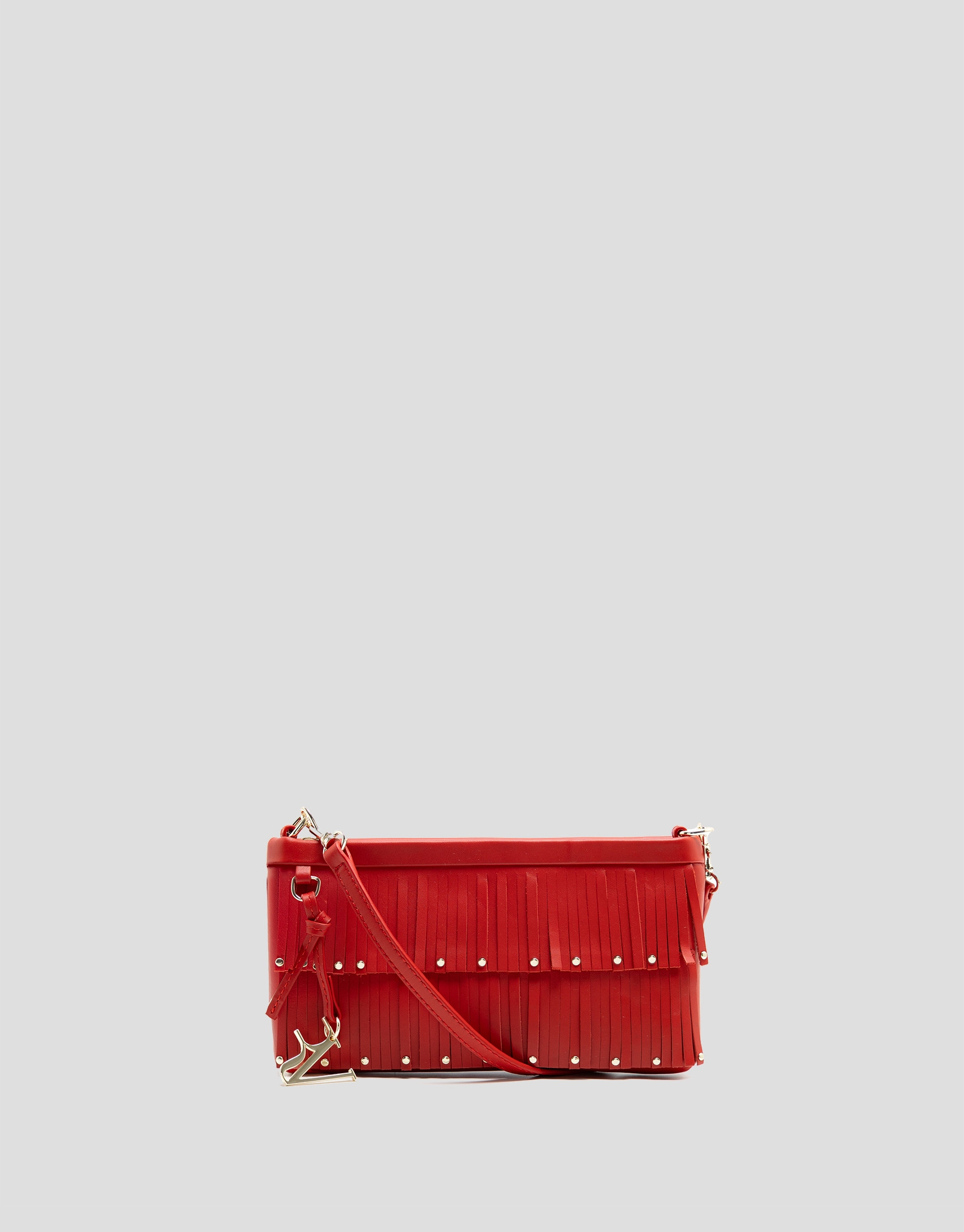 Bolso mini Chloe piel roja con flecos - Mujer | Roberto Verino