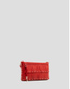 Bolso mini Chloe piel roja con flecos - Mujer | Roberto Verino