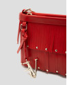 Bolso mini Chloe piel roja con flecos - Mujer | Roberto Verino