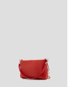 Mini Chloe bag in red leather with fringe | Roberto Verino