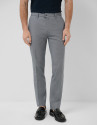 Navy blue bird's eye chino trousers - Man | Roberto Verino