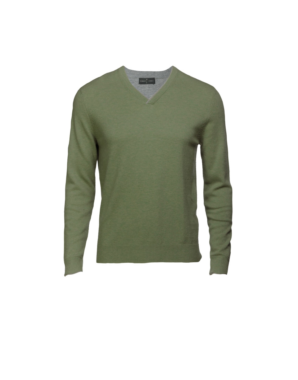 Jersey lana y cashmere verde