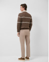 Mink brown pheasant eye chino trousers - Man | Roberto Verino