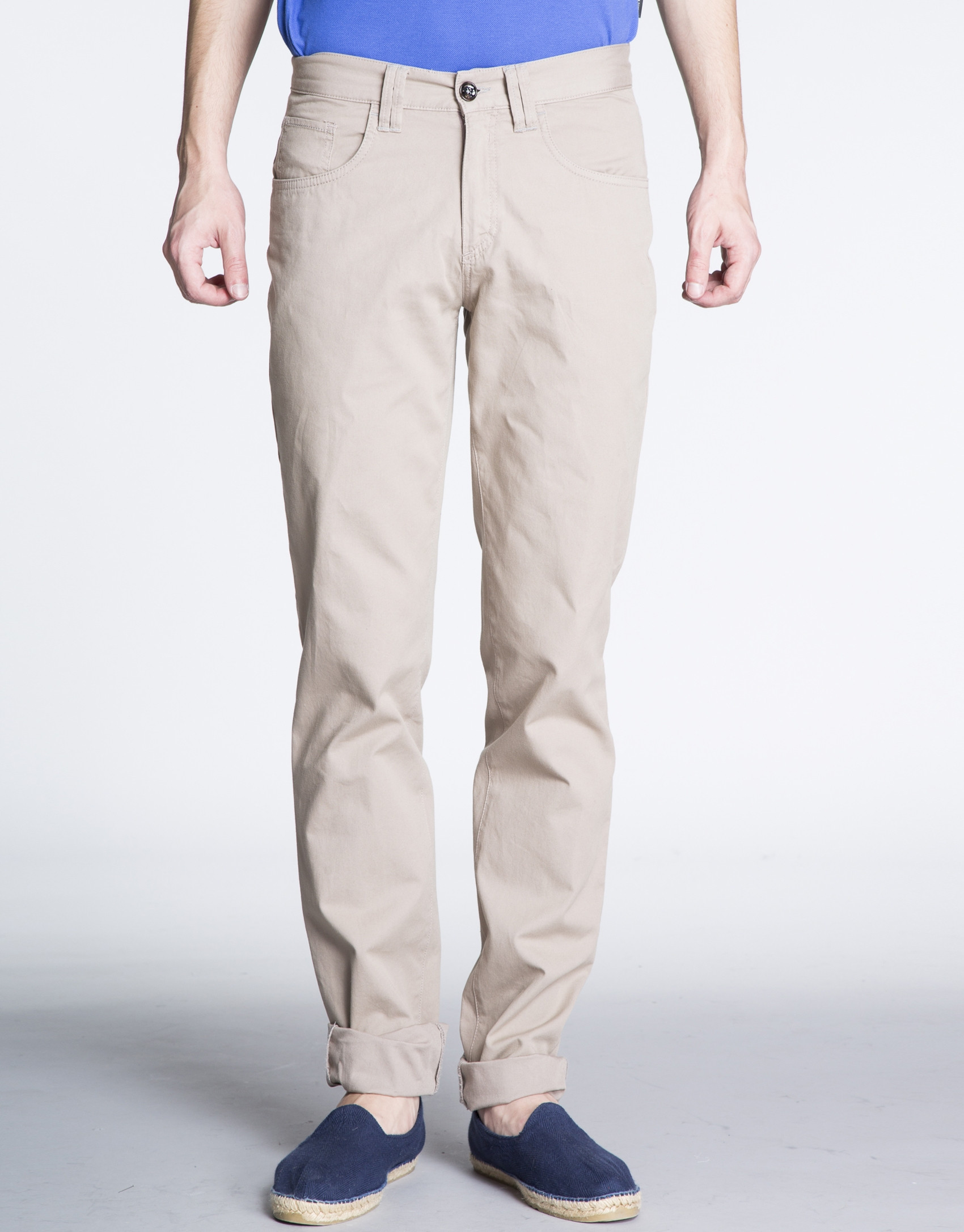 Beige microprint sports pants 