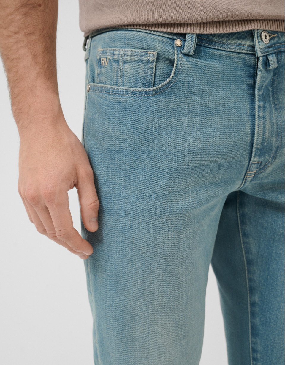 Pantalón vaquero denim slim azul claro | Roberto Verino