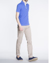 Beige microprint sports pants 