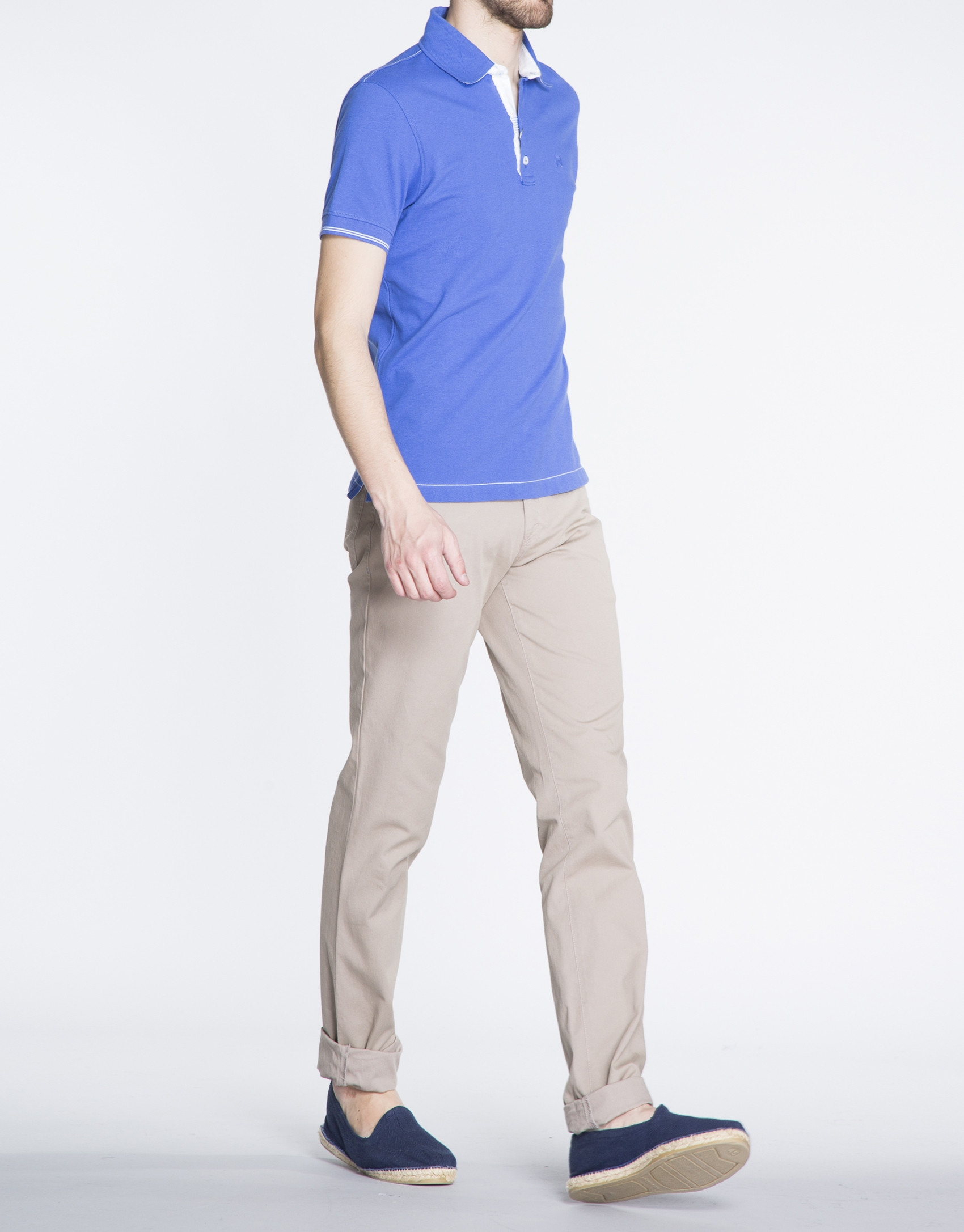 Beige microprint sports pants 