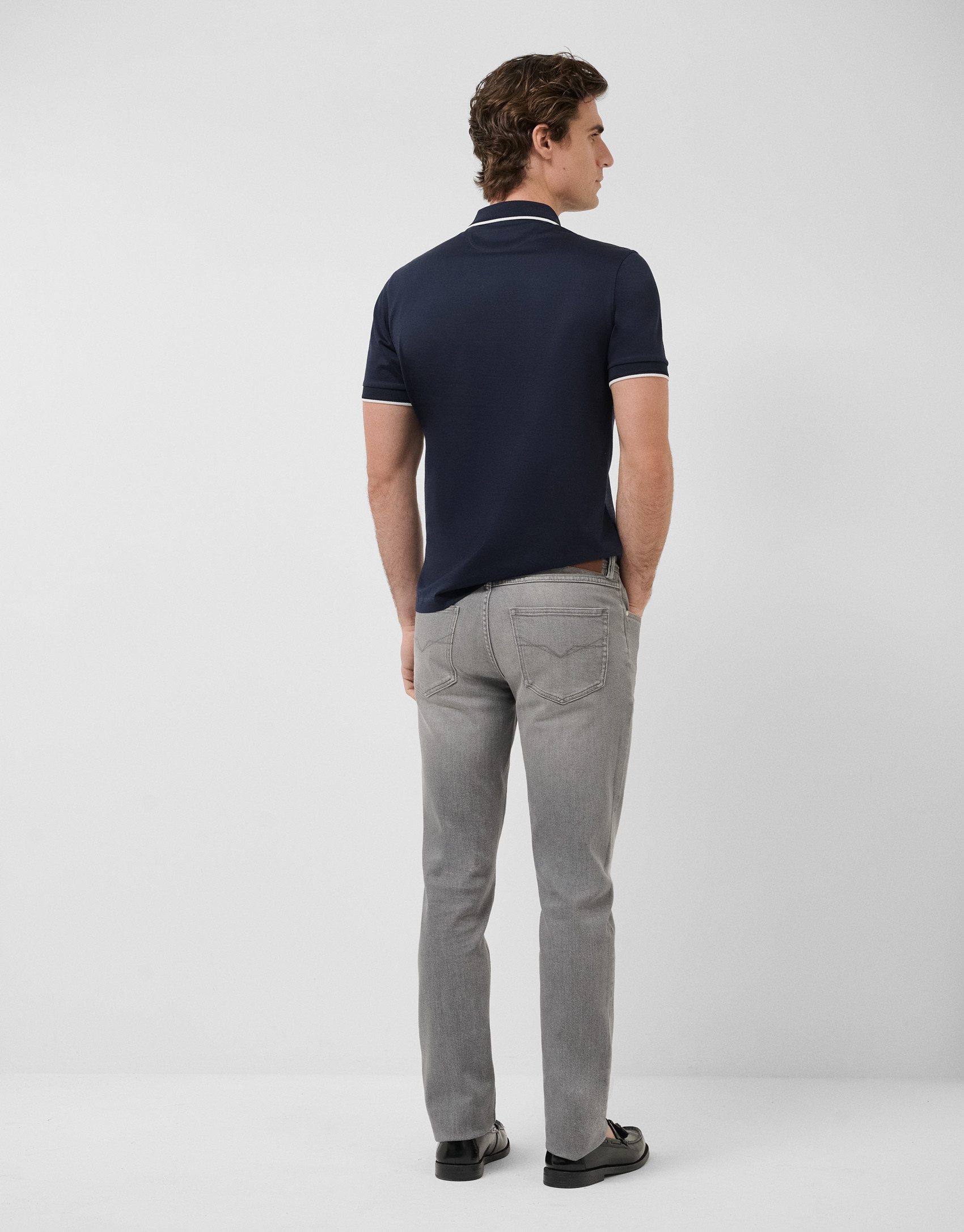 Light grey slim fit denim jeans - Man - SS2026 | Roberto Verino