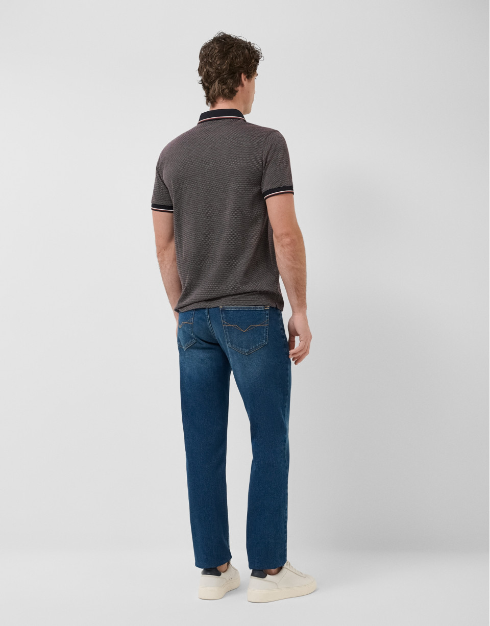 Regular fit medium blue men's denim trousers | Roberto Verino
