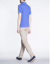 Beige microprint sports pants 