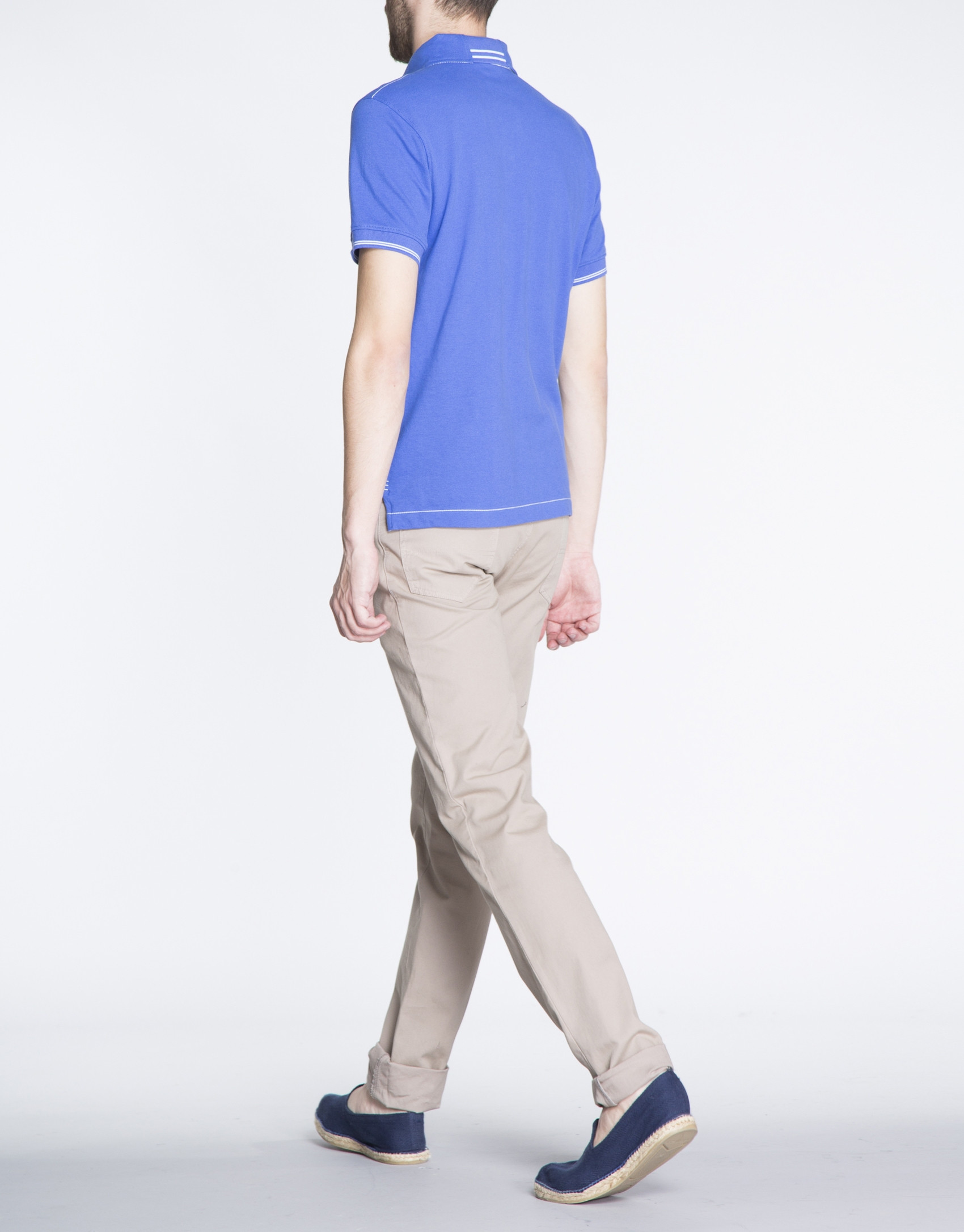Beige microprint sports pants 