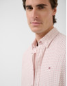 Regular fit sports shirt with red floral ... | Roberto Verino