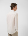 Regular fit khaki geometric print casual shirt | Roberto Verino