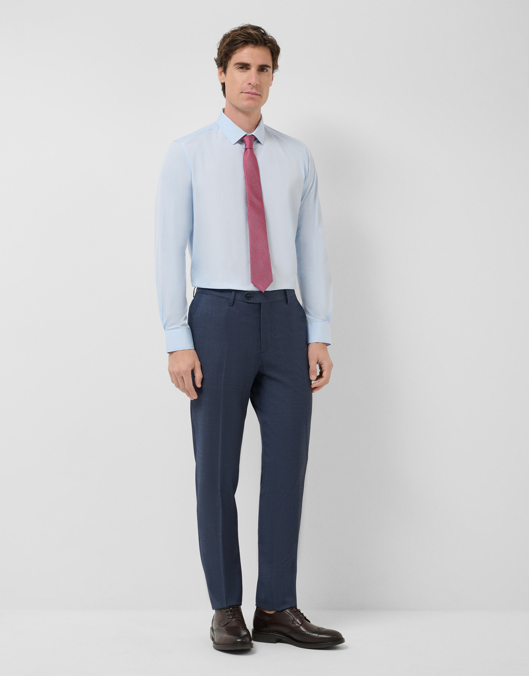 Camisa vestir lisa celeste - Hombre - PV2026 | Roberto Verino