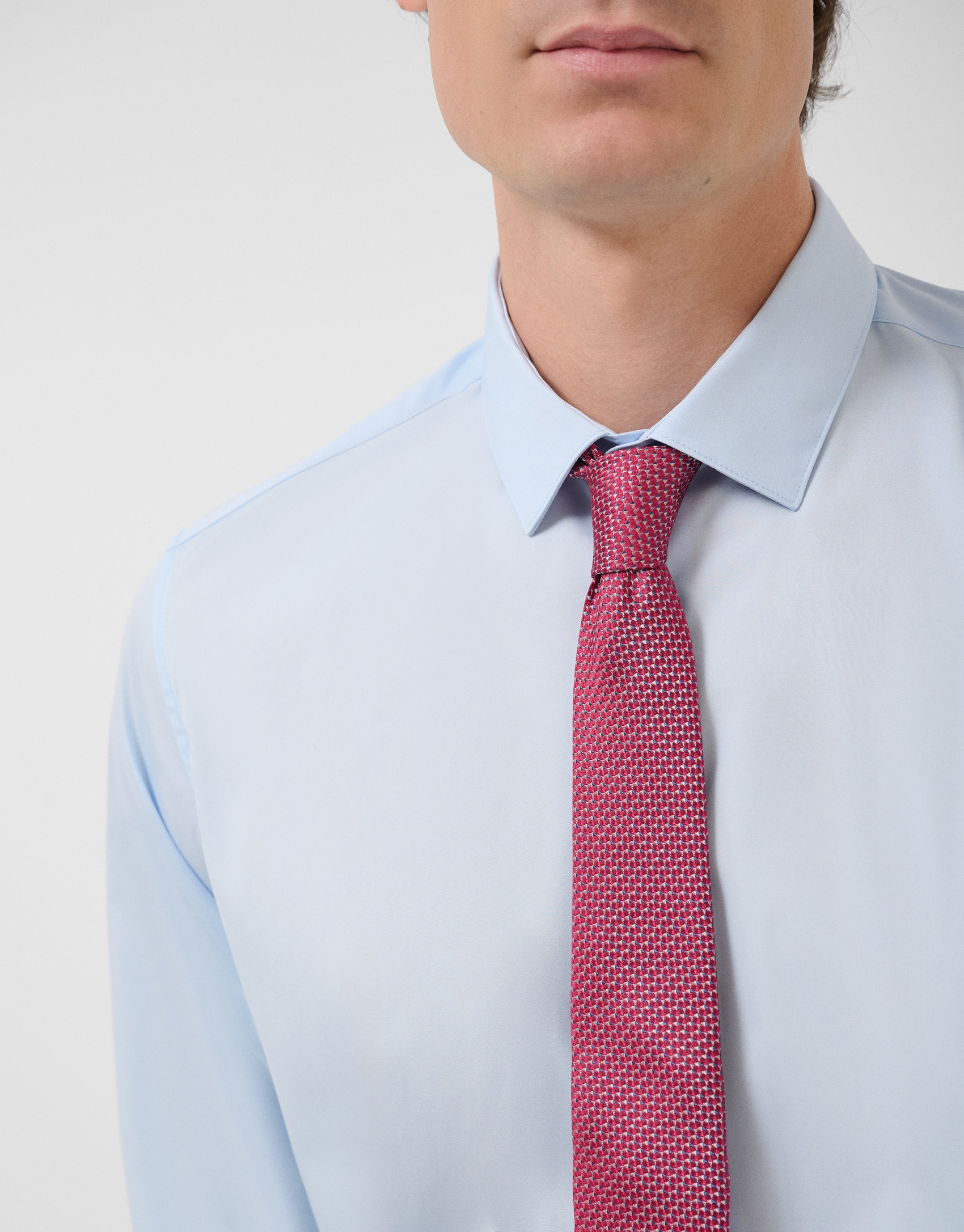 Plain light blue dress shirt - Man - SS2026 | Roberto Verino