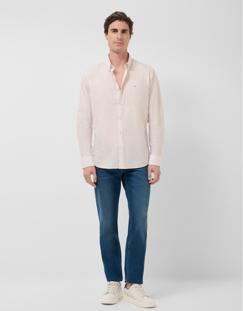 Camisa sport regular estampado geométrico ... | Roberto Verino