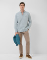 Camisa sport regular oxford verde azulado | Roberto Verino