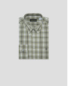 Camisa sport regular cuadros caqui perfiles ... | Roberto Verino