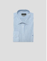 Camisa sport slim fit rayas celeste y blanco | Roberto Verino