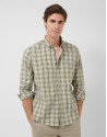Camisa sport regular cuadros caqui perfiles ... | Roberto Verino