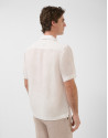 Slim fit white linen guayabera shirt - Man | Roberto Verino