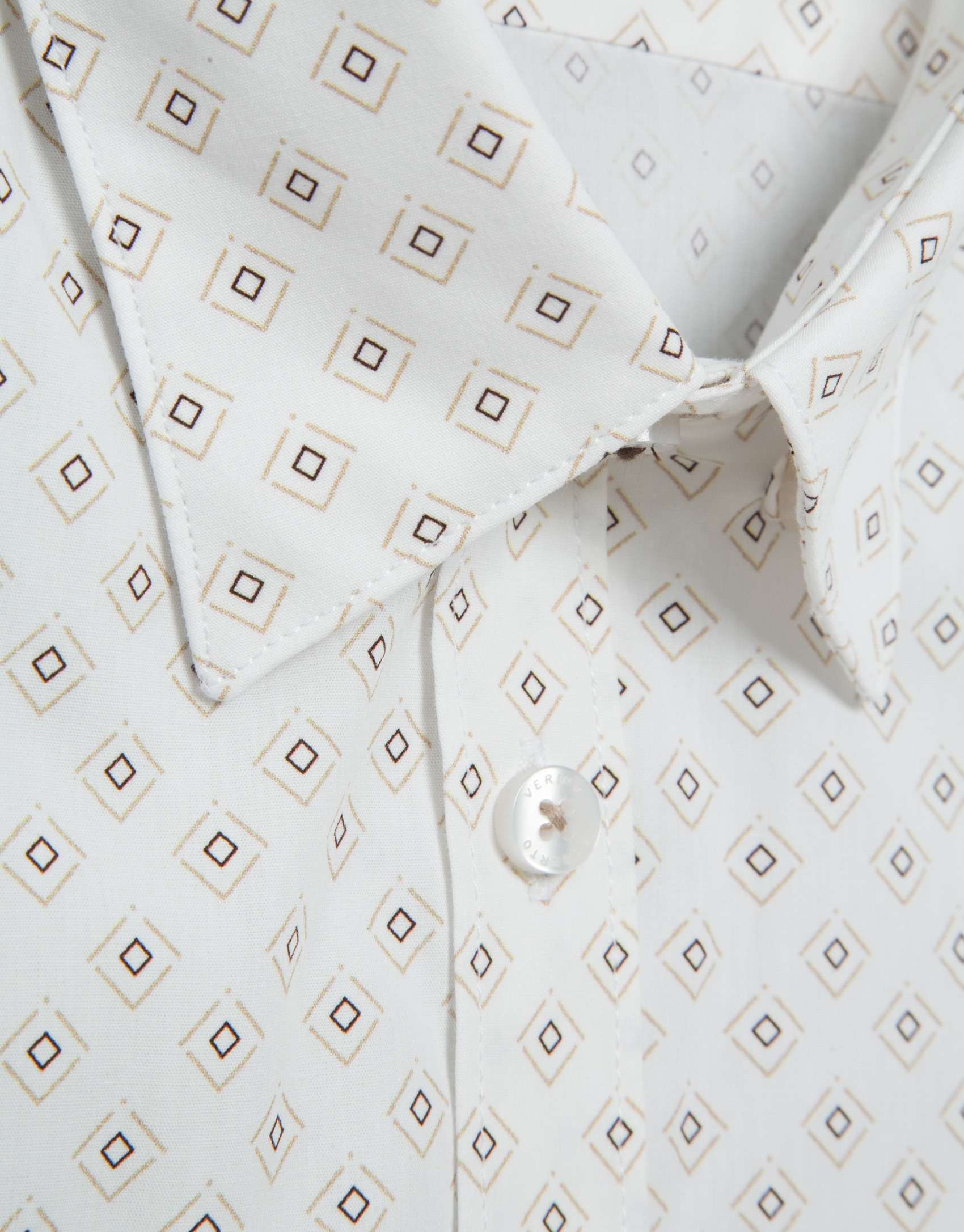 Camisa sport slim blanca estampado ... | Roberto Verino