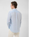 Regular fit light blue linen polo shirt - Man | Roberto Verino