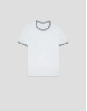 Camiseta manga corta mercerizado blanco rib ... | Roberto Verino