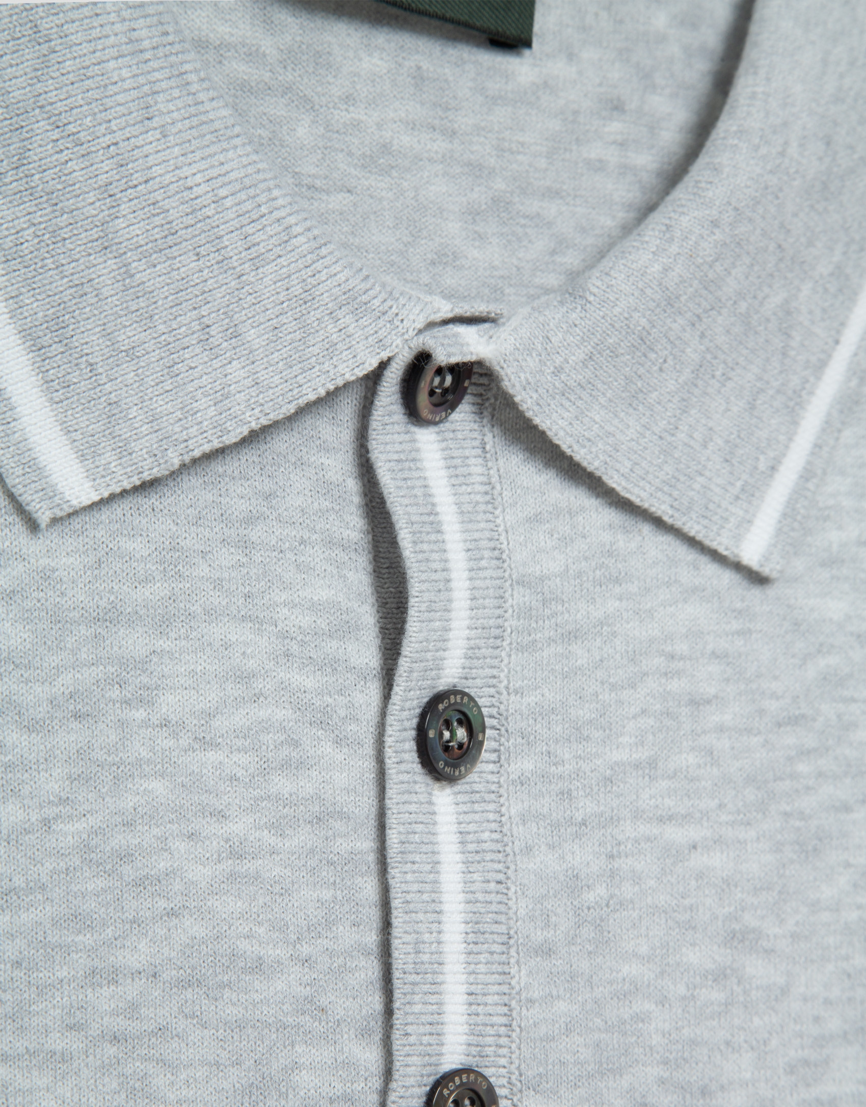 Polo tricotado gris melange - Hombre - PV2026 | Roberto Verino