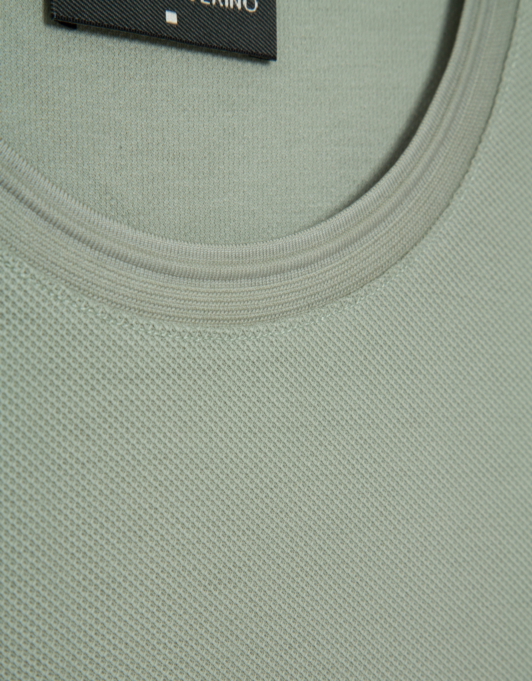 Light khaki short-sleeved piqué T-shirt - Man | Roberto Verino