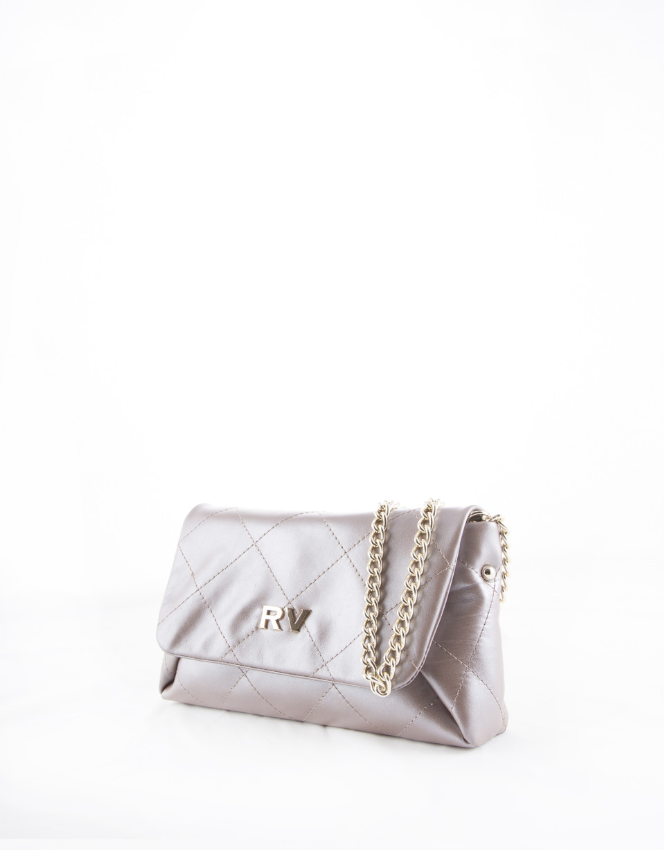 Pearl leather Sofía clutch bag 