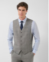 Grey checked waistcoat - Man - SS2026 | Roberto Verino