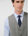 Grey checked waistcoat - Man - SS2026 | Roberto Verino