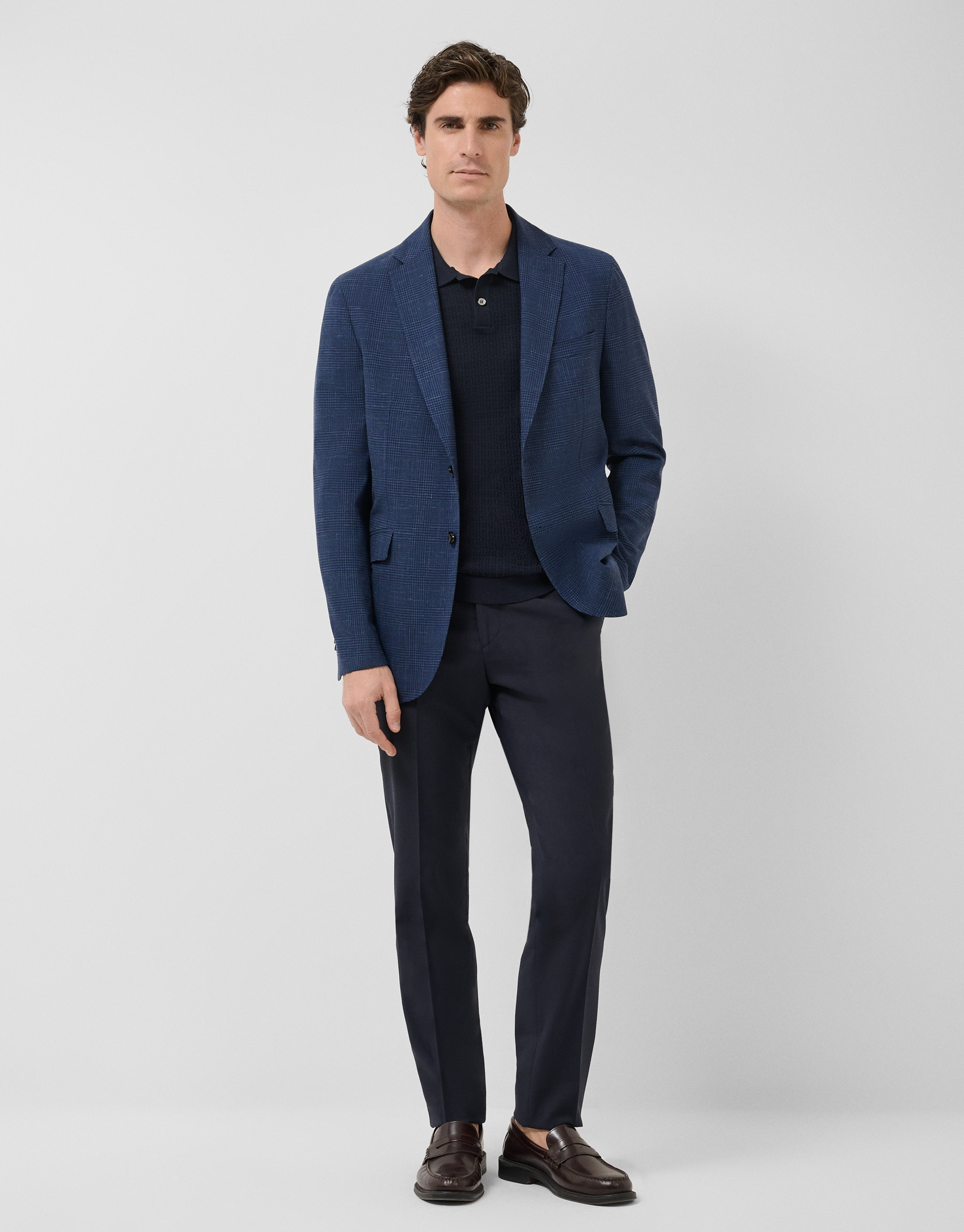 Americana cuadros tonos azules - Hombre | Roberto Verino