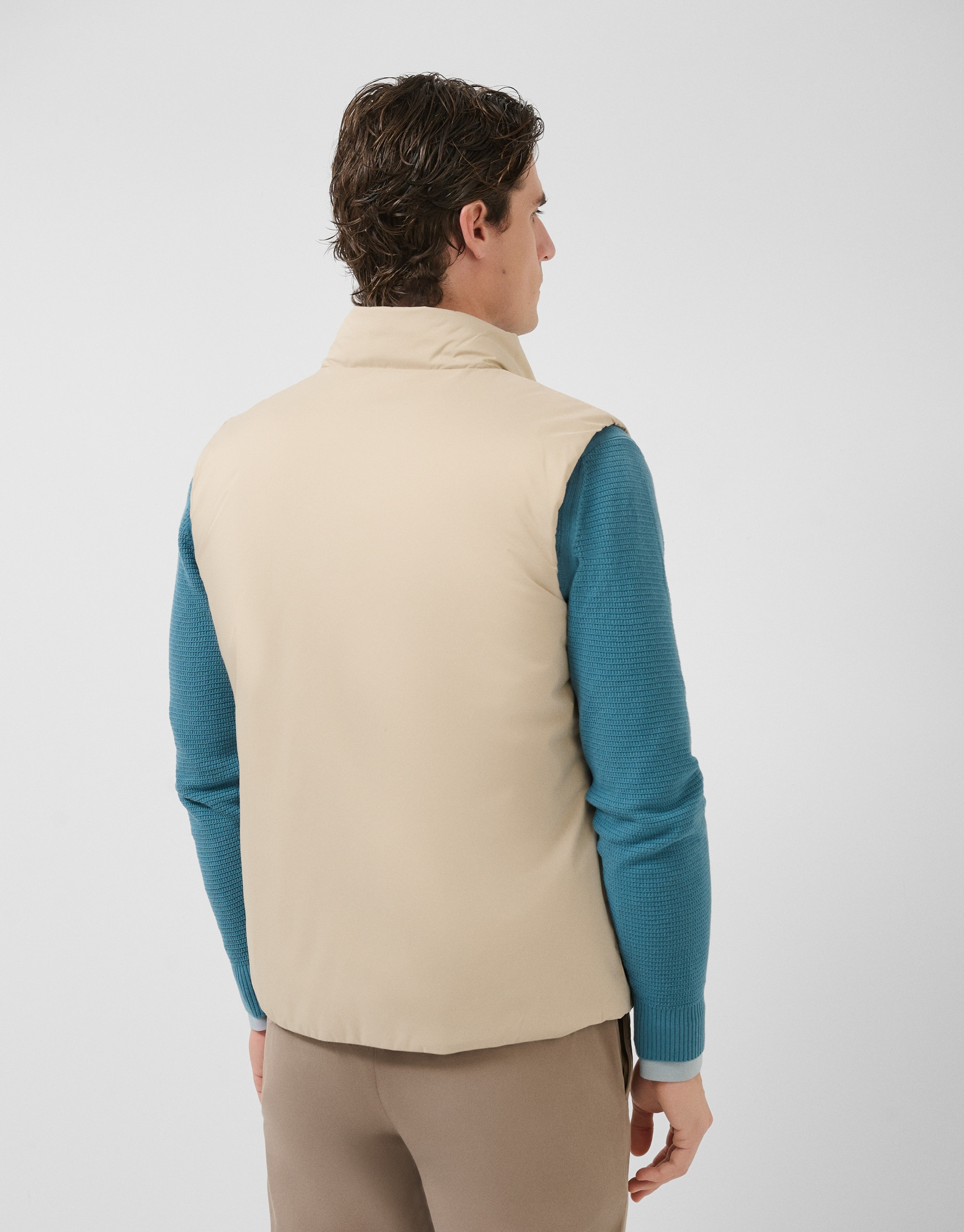 Ecru padded gilet - Man - SS2026 | Roberto Verino