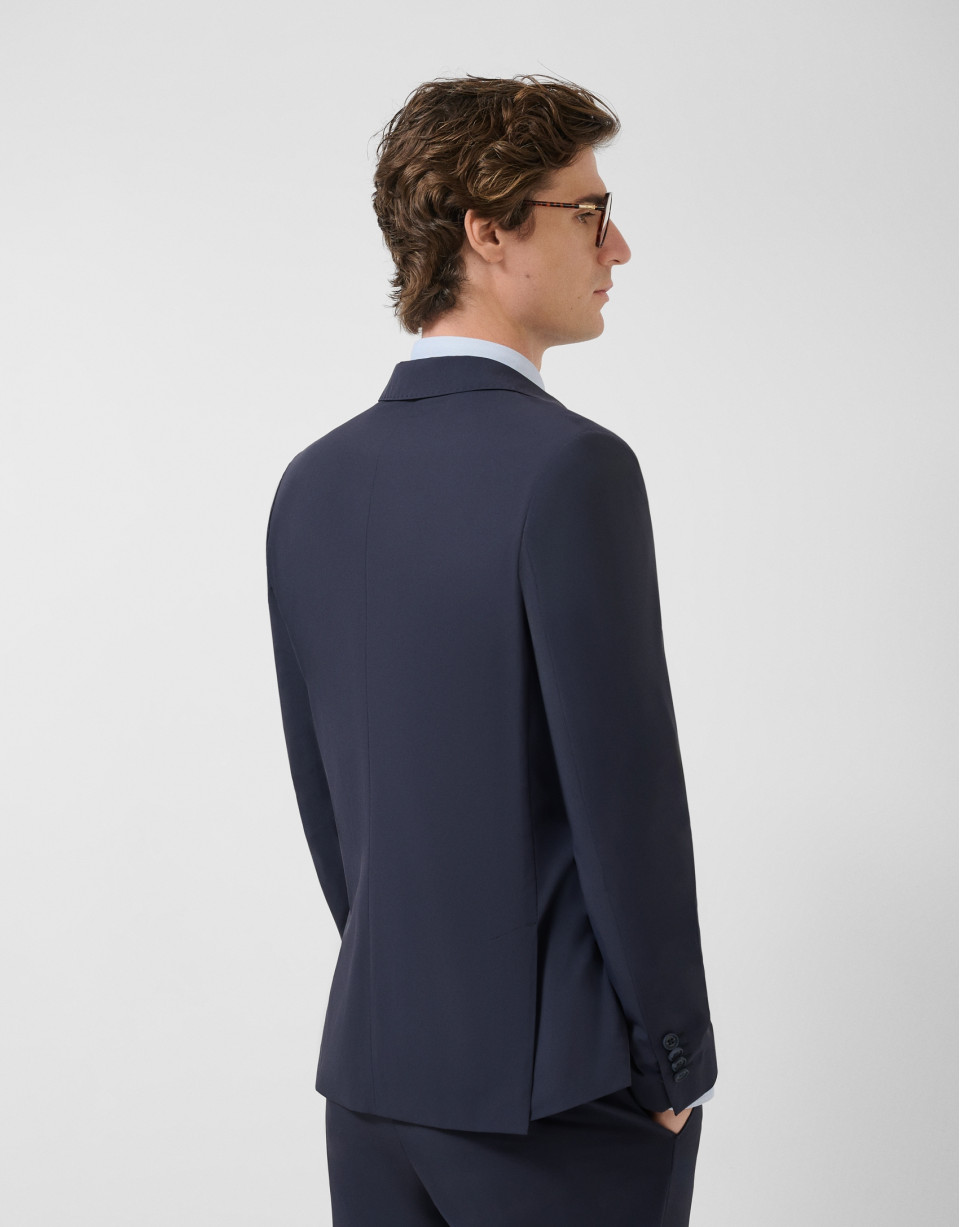 Navy blue technical fabric blazer - Man | Roberto Verino